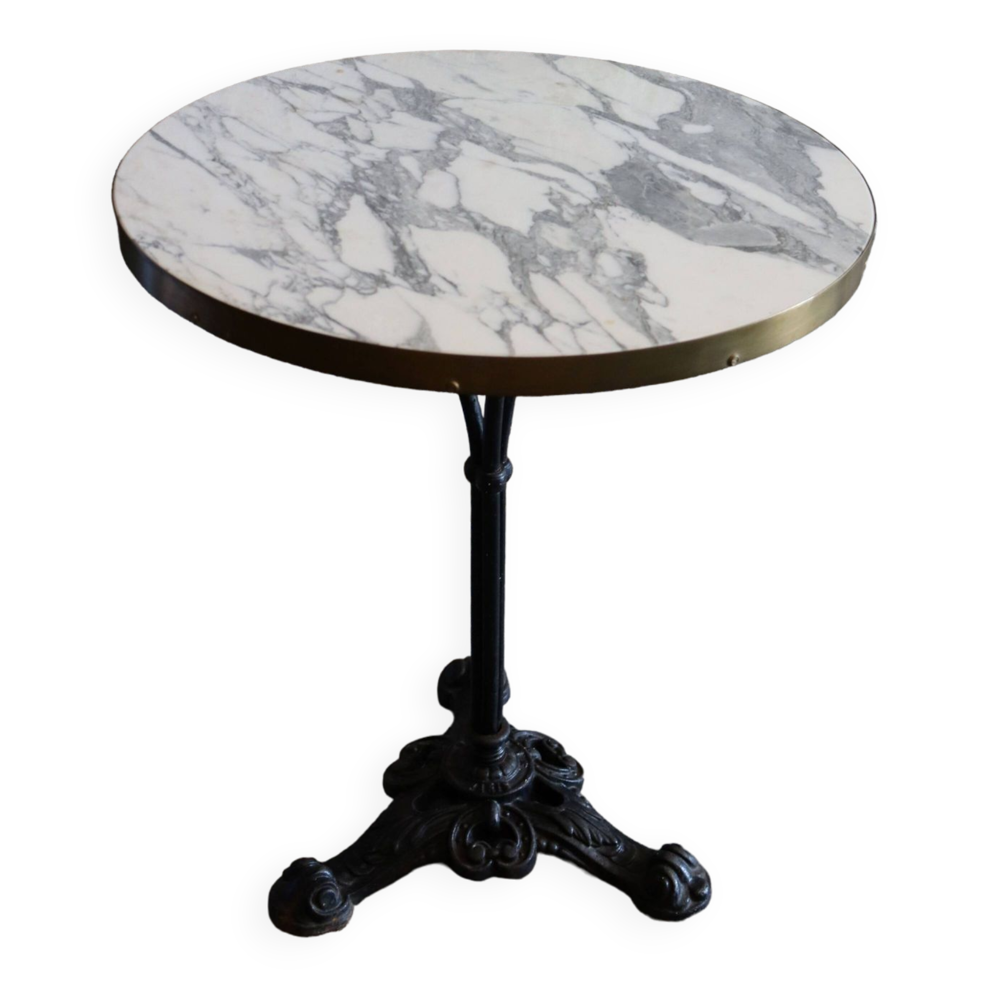 White marble bistro table