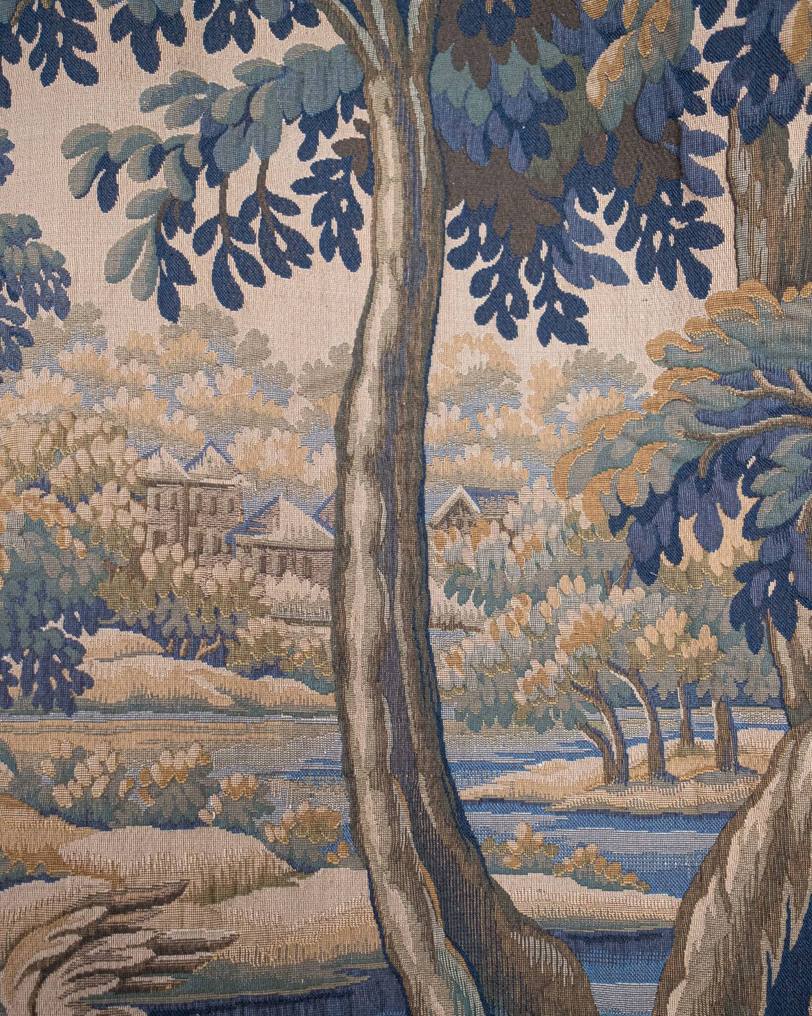 Verdure Tapestry with Ducks, Halluin Manufacture, France, 20th century