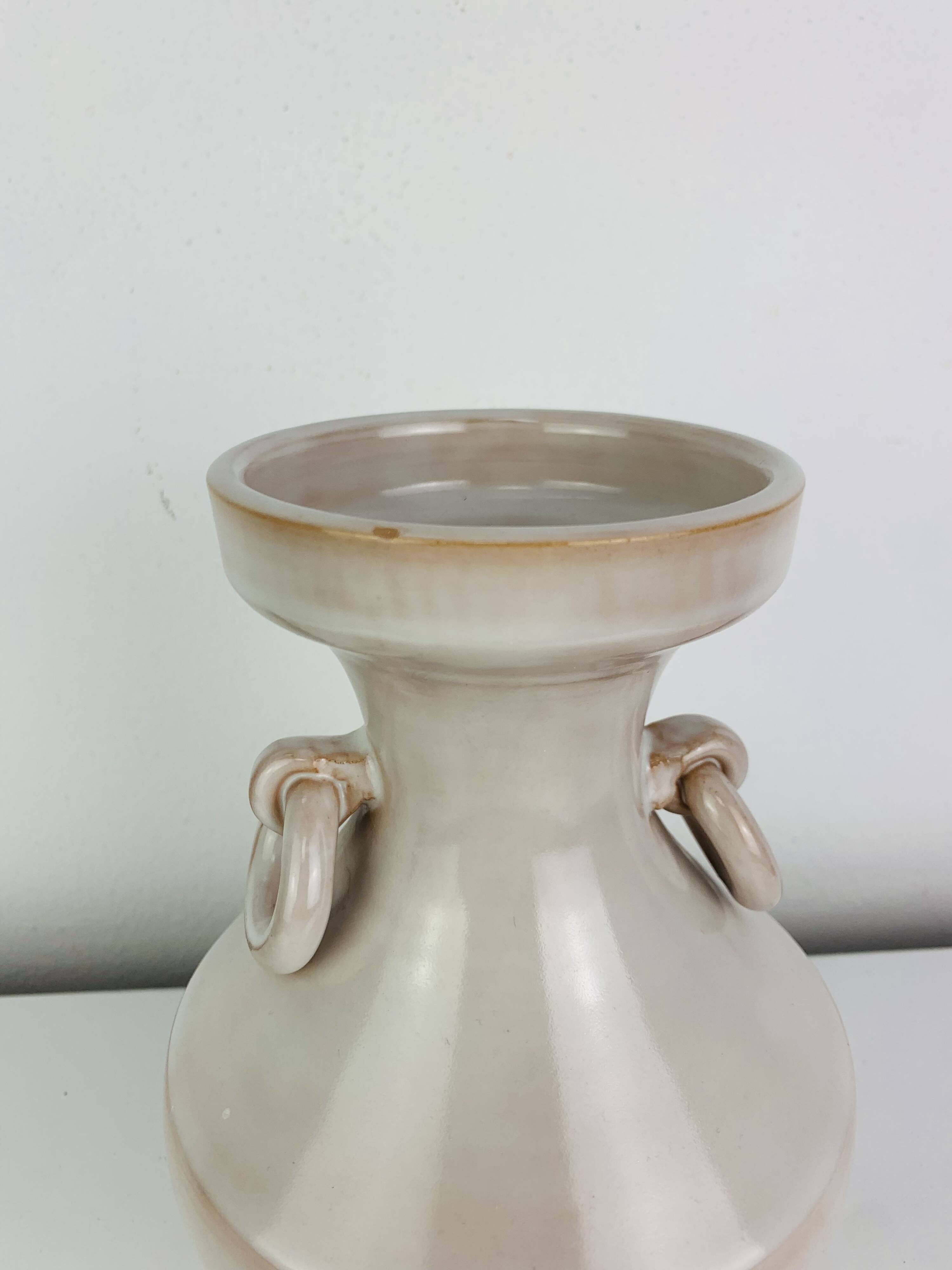 Vase céramique à anses "Arezzo Italy", vintage