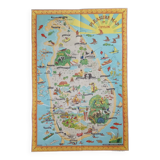 Poster / Vintage Map Sri Lanka / Ceylon