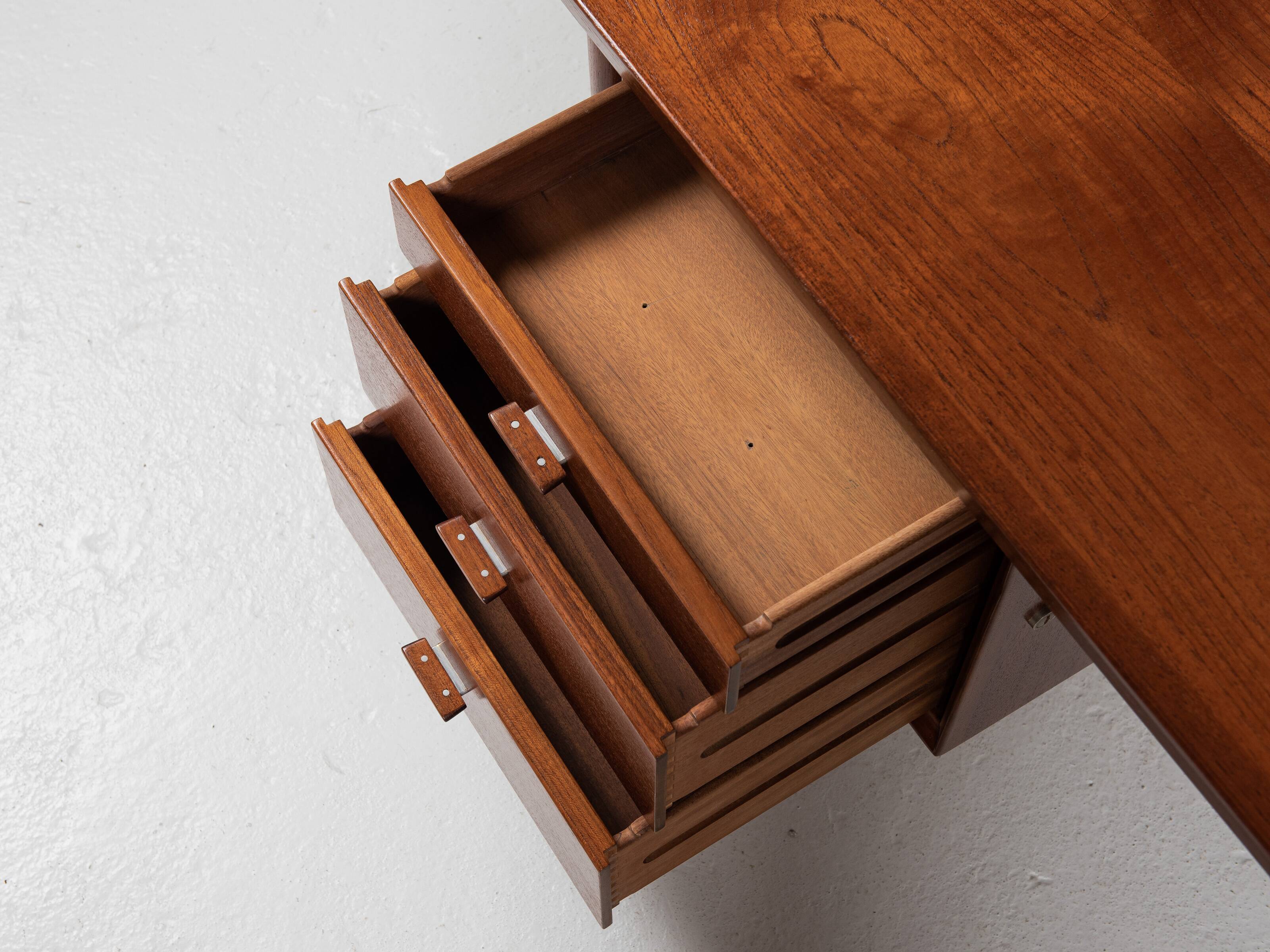 Midcentury Danish desk in teak by Arne Vodder for Sibast 1960s - 180cm