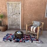 Colorful Boucherouite Moroccan rug - 77 x 173 cm