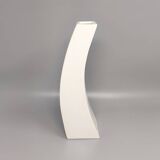 1970s Gorgeous  White Space Age Vase in Ceramic by Franco Pozzi. Made in Italy