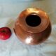 Ball vase with flared hammered copper collar