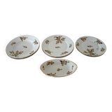 2 dinner plates, soup plates, dessert plates and Legrand Limoges 1920 relish dish