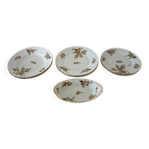2 assiettes plates, creuses, dessert et ravier Legrand Limoges 1920