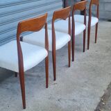 Set of 4 Scandinavian teak chairs