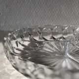 Plat rond en cristal à facettes