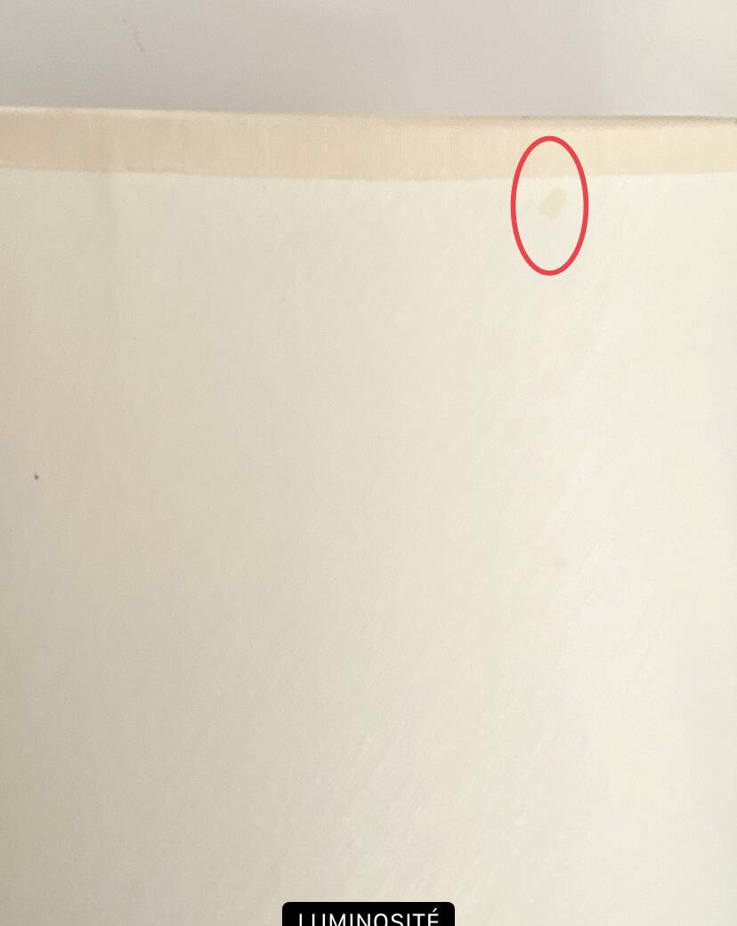 Lampe céramique, câble tissu 2m, abat-jour tissu
