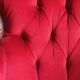 Baroque style carved wooden armchair in burgundy red velvet