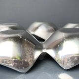 Ensemble de plats compartimentés en Inox Massif et émail écru