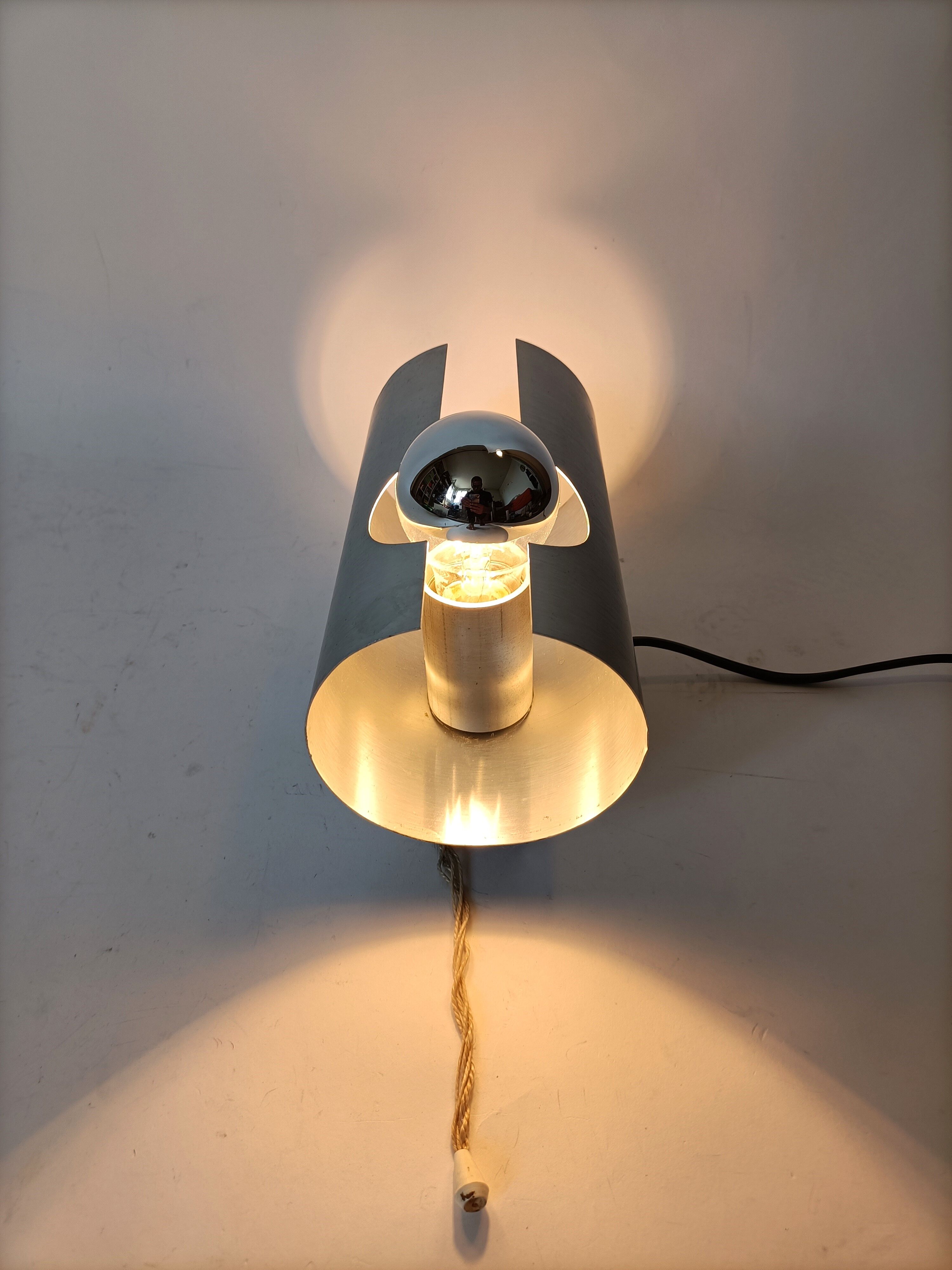 Applique Oxar en aluminium brossé 1970