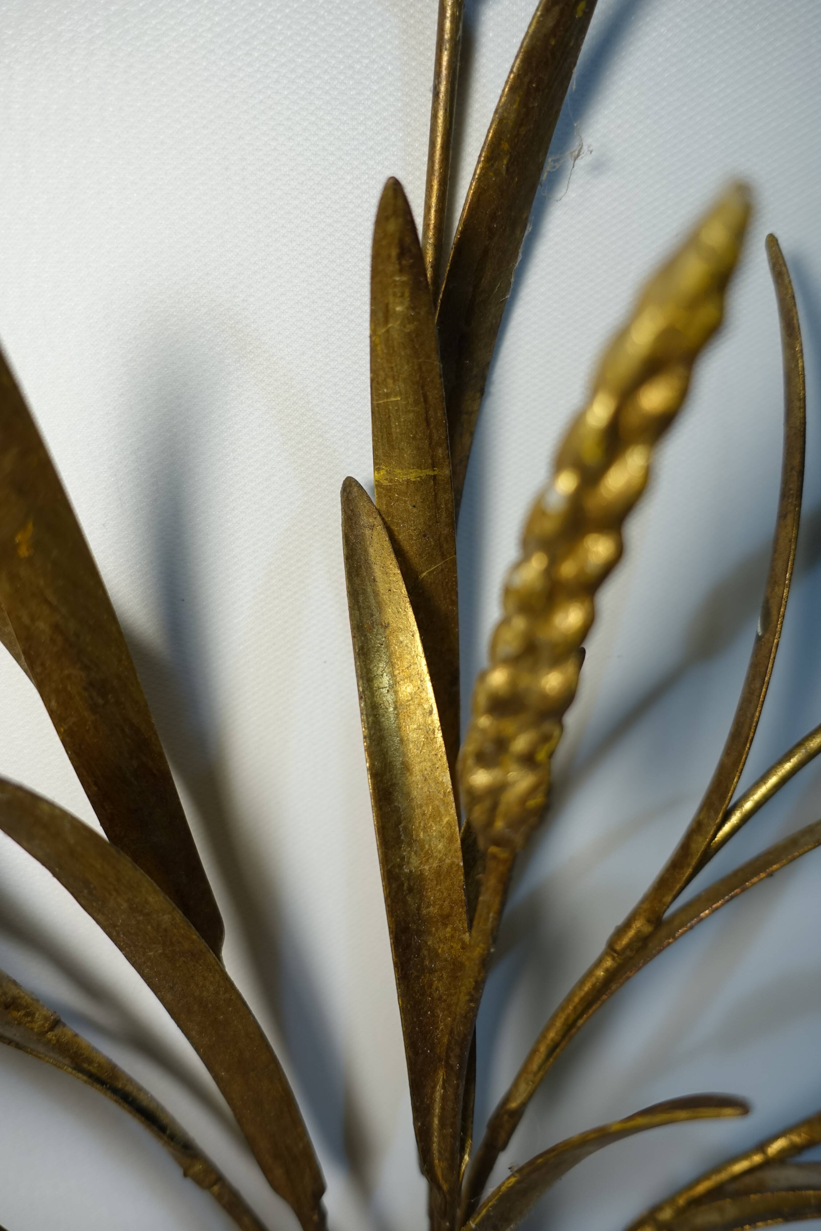 Wall lamp in gilded metal sheaf of wheat 1970s