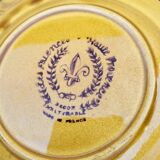 Set of 11 saffron Fleur de lys dessert plates ADP