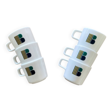 Set of 6 Vintage Espresso Cups Fine Bone China by ASA Selection Germany