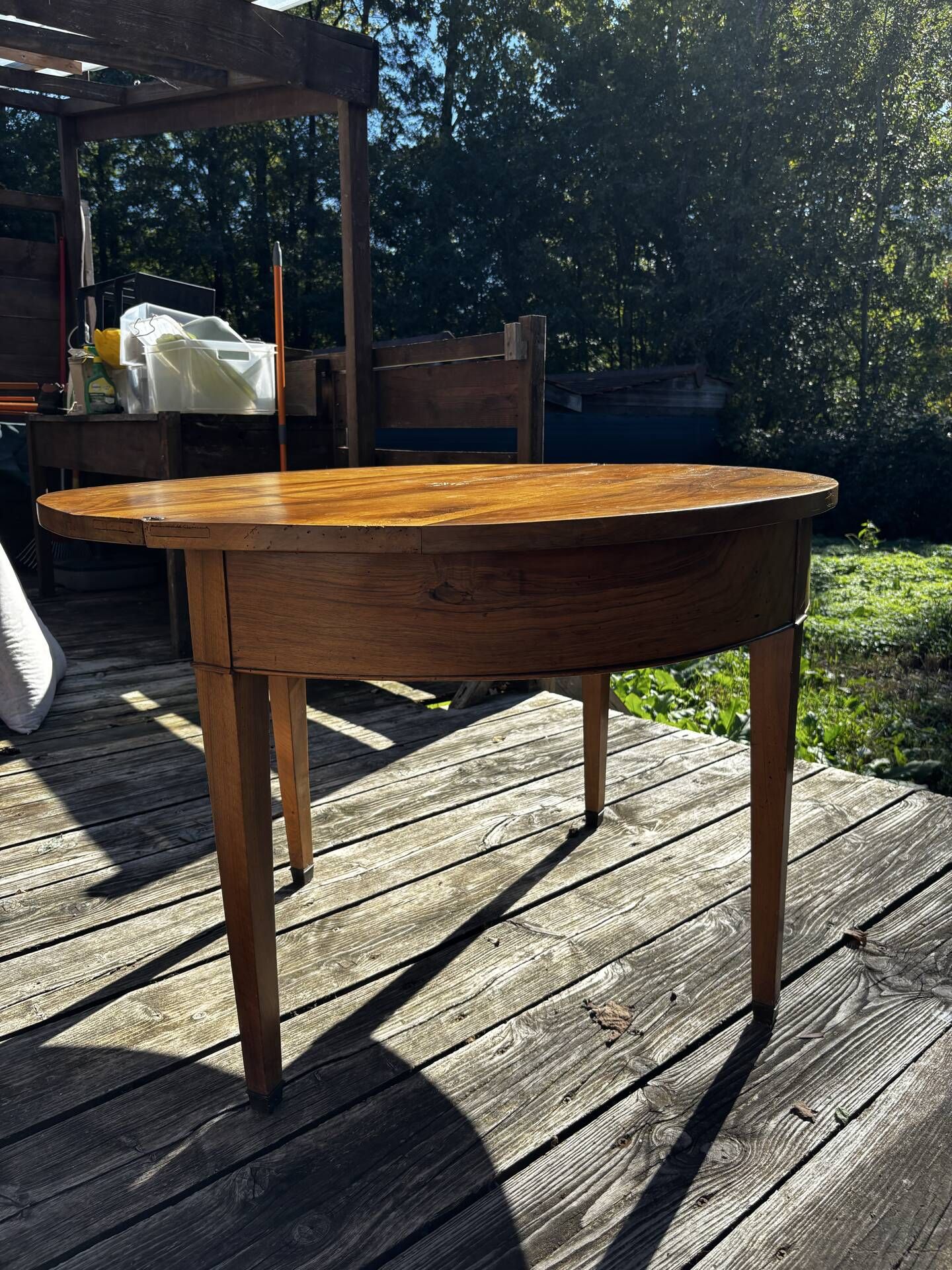 Table demi lune fin art deco années 1930