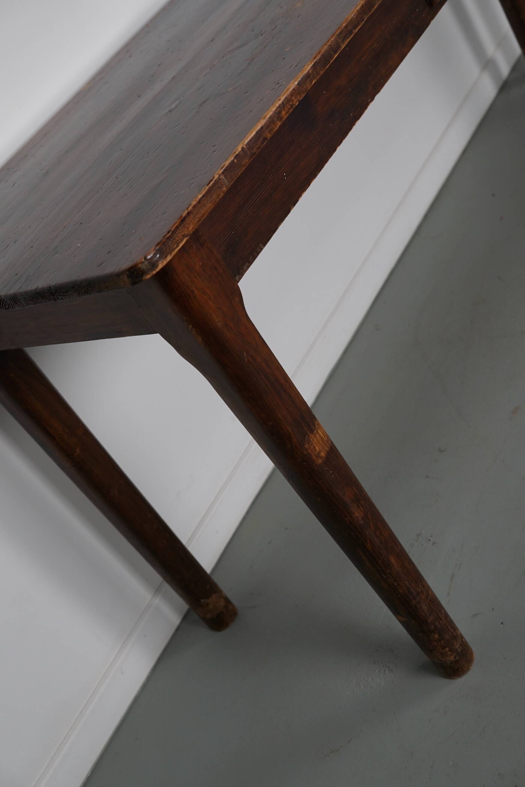 Vintage French Rustic Farmhouse Pine Side Table or Desk, 1950s