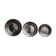 Series of 3 plates in silver metal, Ravinet punch