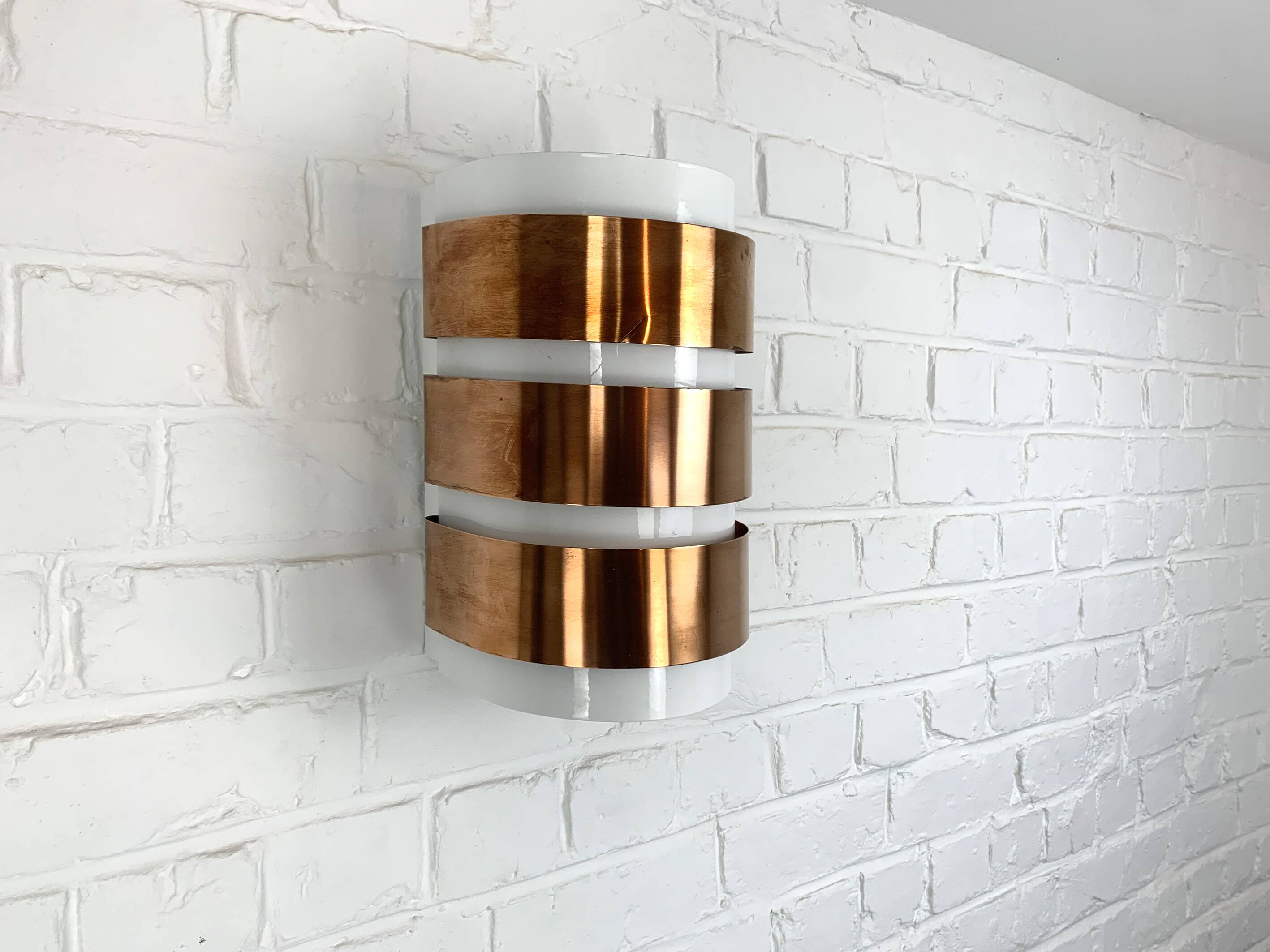 V-155 wall lamp Hans-Agne Jakobsson AB Markaryd, Sweden, copper, 1960s