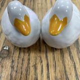Salt and pepper shaker in duck-shaped earthenware