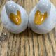 Salt and pepper shaker in duck-shaped earthenware