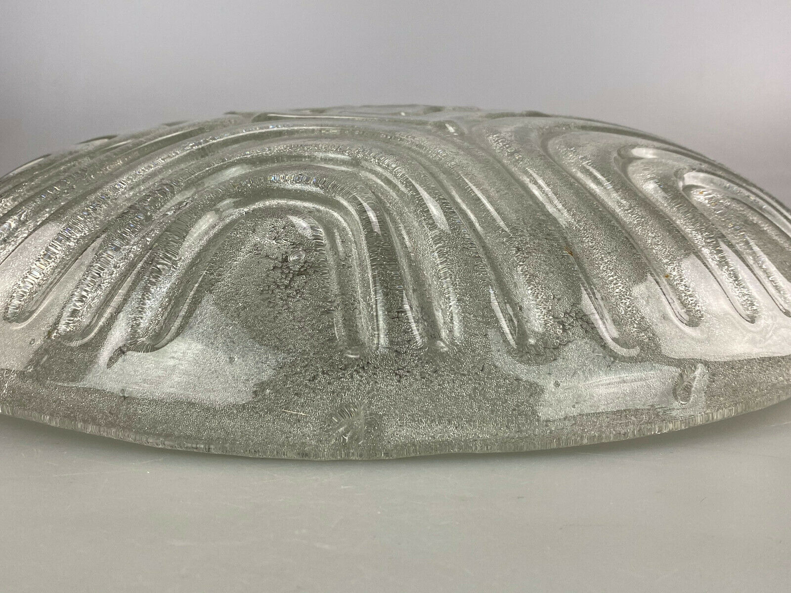 Flush Mount Ceiling Light Ice Glass Hillebrand 60s