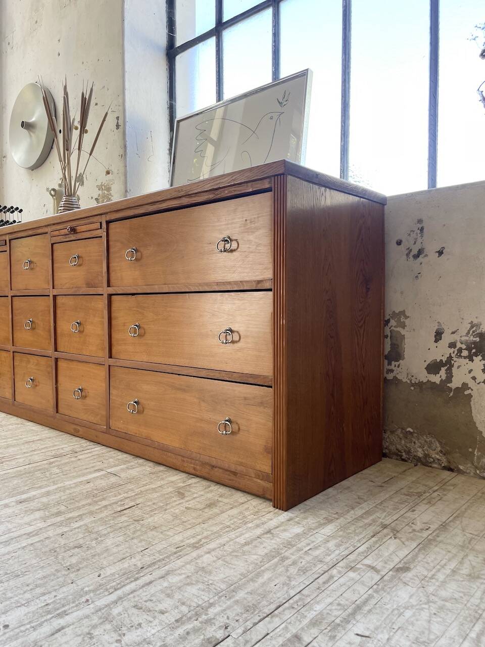 XXL golden oak craft furniture from the 50s