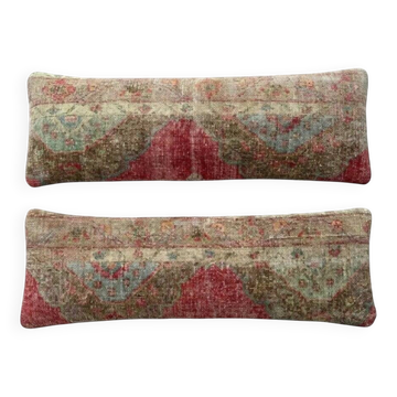 Set of 2 vintage Turkish cushion covers 41x119 cm