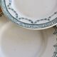 6 mismatched vintage ironstone plates – Green and blue patterns