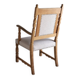 Carved oak armchair by Henning Kjaernulf | Denmark | 1960s