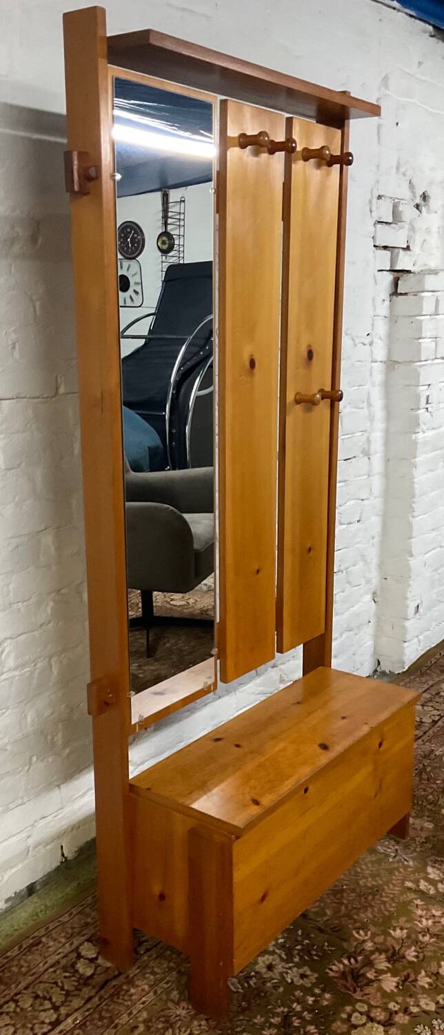 Vintage solid pine wardrobe