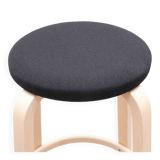 Alvar Aalto 64 stool in black and birch for Artek