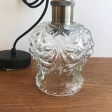 Pendant/ceiling light with vintage glass globe and new electrical system