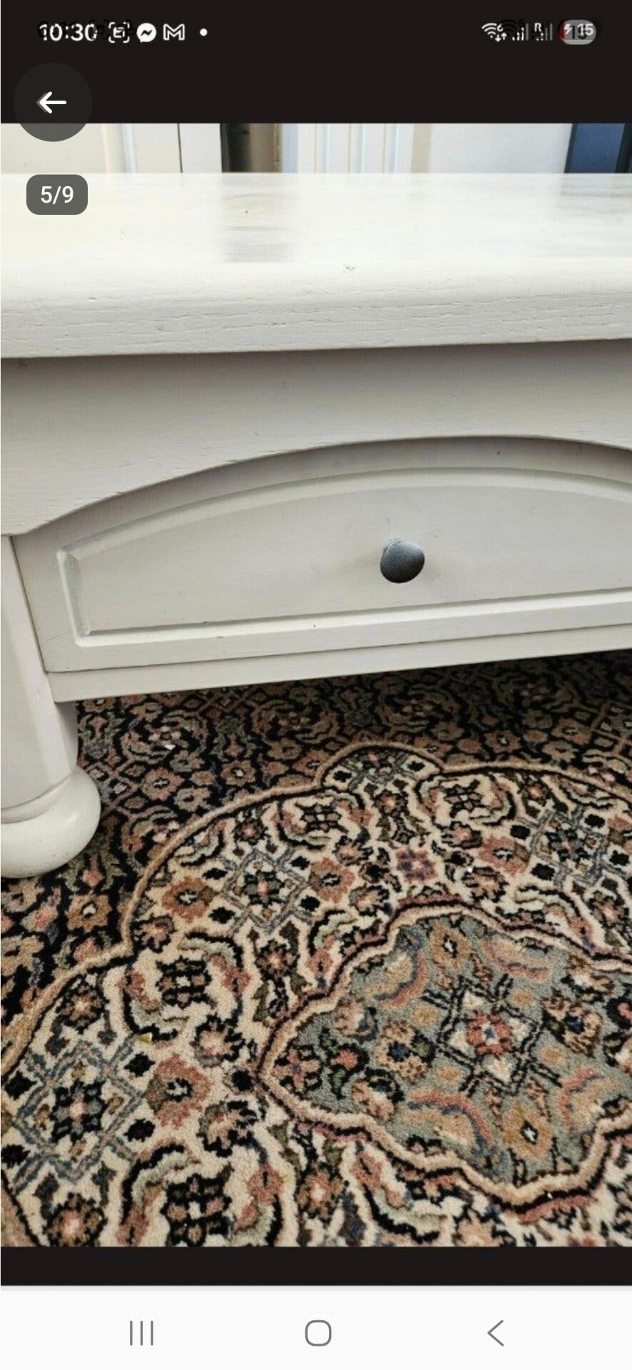 Stylish Country-Style Coffee Table (Antique White) – Great Condition