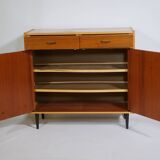 Commode en teck buffet vintage années 60 armoire meuble à chaussures