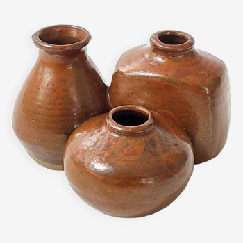 Vase trio de soliflores vintage 1970