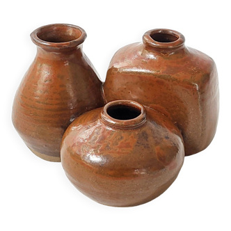 Trio vase of vintage soliflores 1970