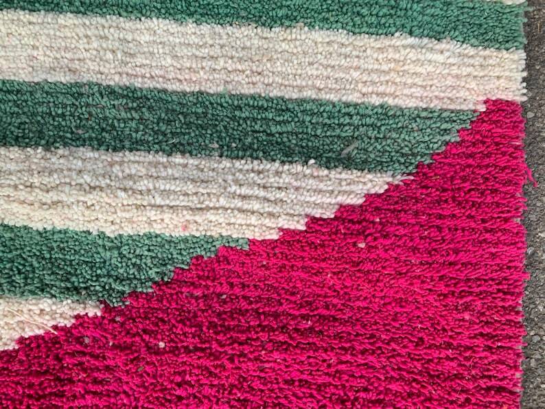 Handwoven Berber rug with traditional colorful patterns, size 150 x 250 cm
