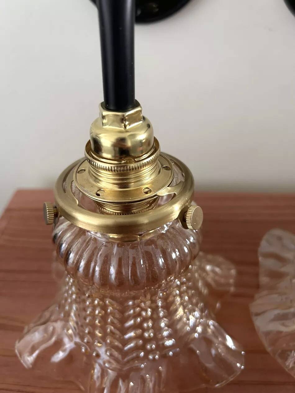 Vintage glass wall sconces