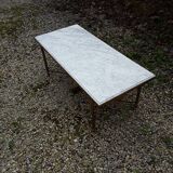 Marble coffee table and gilded brass