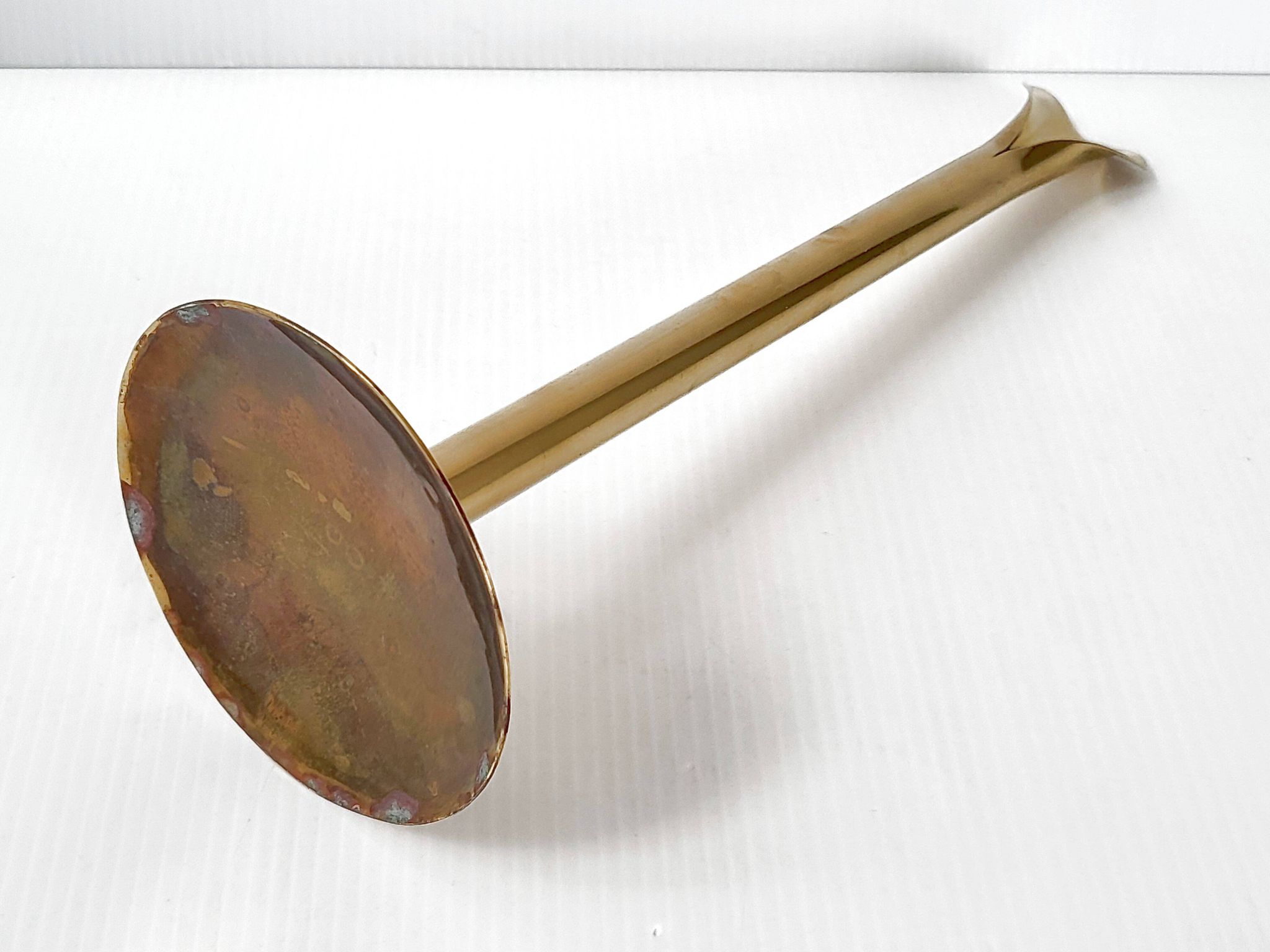 Vintage 1970 soliflore vase in gilded brass