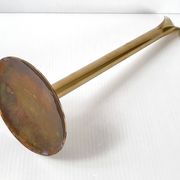 Vintage 1970 soliflore vase in gilded brass