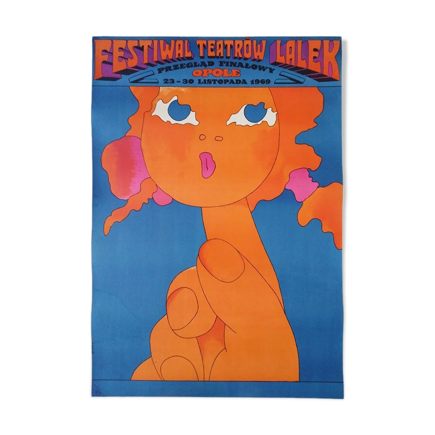 Affiche de théatre polonaise polish poster originale de 1969