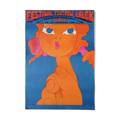 Affiche de théatre polonaise polish poster originale de 1969