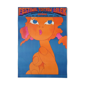 Affiche de théatre polonaise polish poster originale de 1969