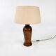Vintage Oak Wooden Table Lamp, 1950s