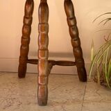 Wooden stool tripod vintage