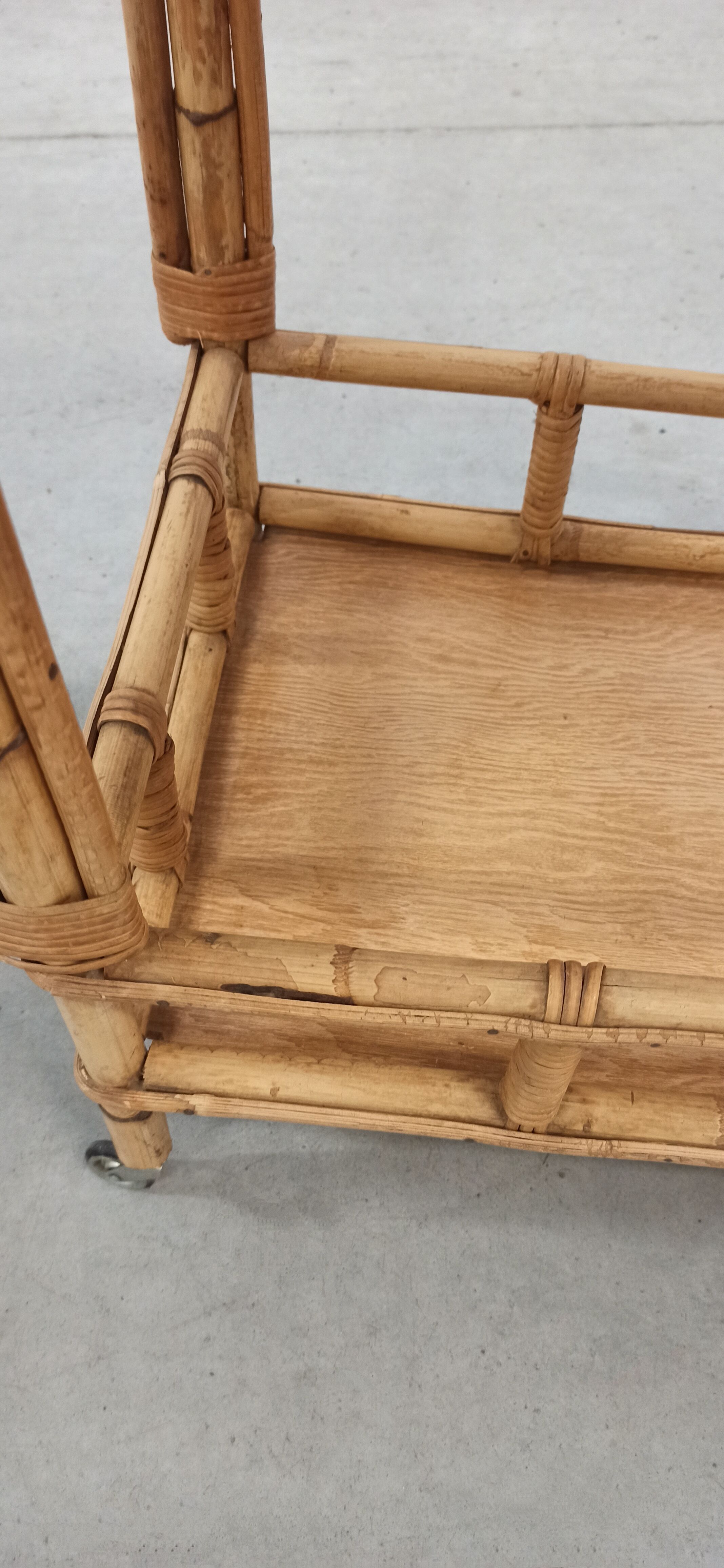 Vintage bamboo and rattan bar service