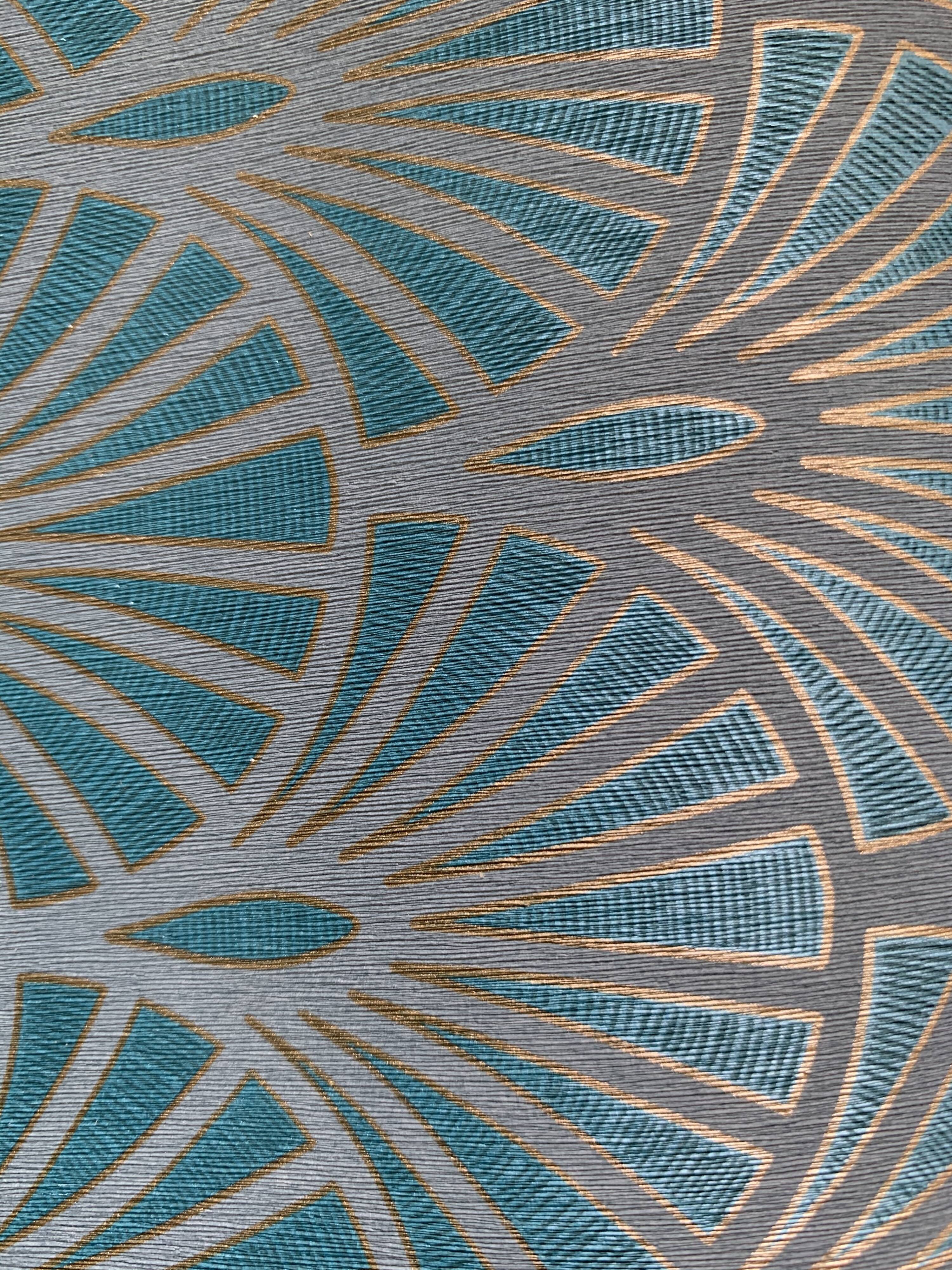 Commode Art déco bleu/vert grisé