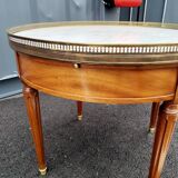 Table basse bouillotte ancienne plateau marbre style louis xvi
